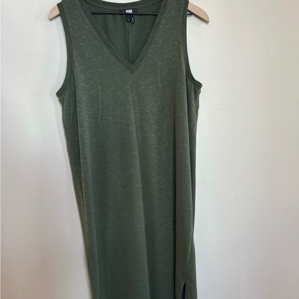 PAIGE Green Sleeveless Dress